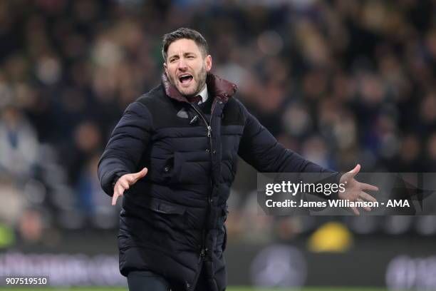 Bristol City manager Lee Johnson during the Sky Bet Championship match between Derby County and Bristol City at iPro Stadium on January 19, 2018 in...