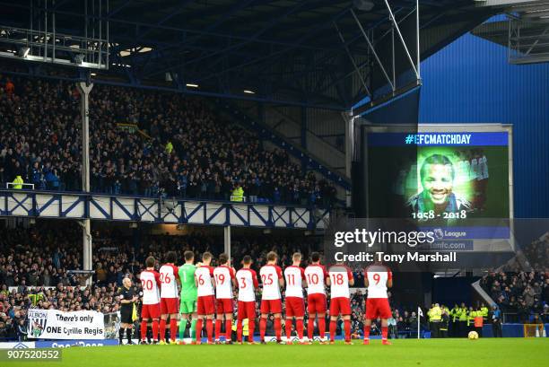 Players, fans and officials remember ex-footballer Cyrille Regis who passed away earlier this week prior to the Premier League match between Brighton...