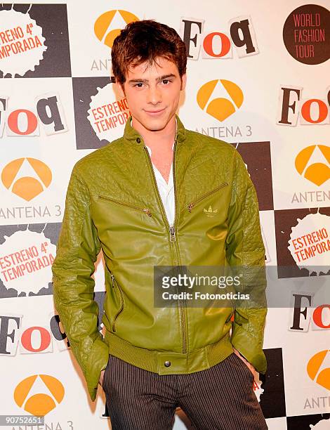 Actor Oscar Sinela attends "Fisica o Quimica" 4th season premiere, at Capitol Cinema on September 14, 2009 in Madrid, Spain.