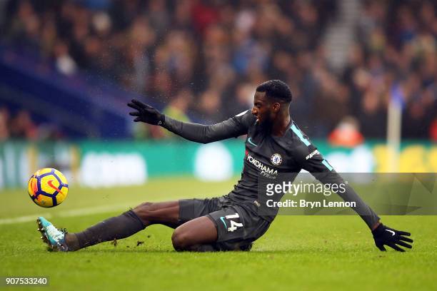 Tiemoue Bakayoko of Chelsea in action during the Premier League match between Brighton and Hove Albion and Chelsea at Amex Stadium on January 20,...