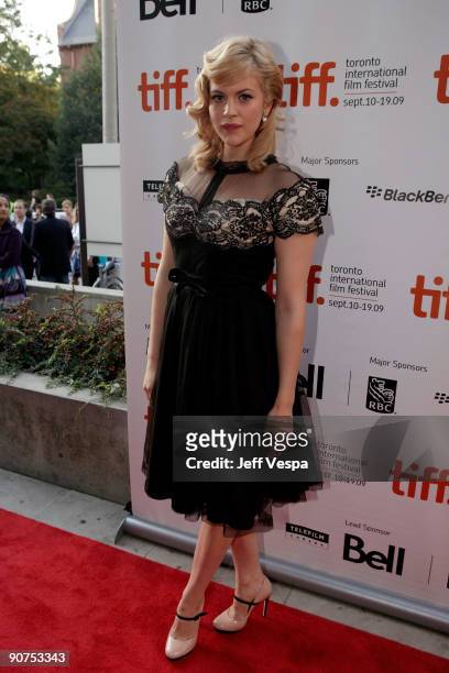 Actress Georgia King attends the "Tanner Hall" Premiere at the Isabel Bader Theatre during the 2009 Toronto International Film Festival on September...