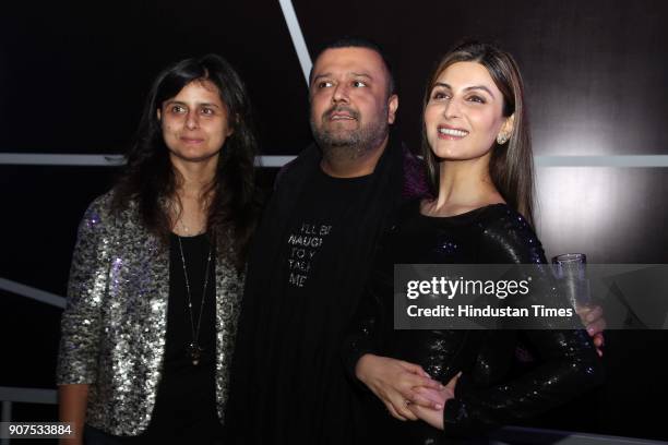 Manav Gangwani and Riddhima Kapoor Sahani during the launch of Audi Q5 at GMR Grounds, Aerocity, on January 18, 2018 in New Delhi, India. Audi has...