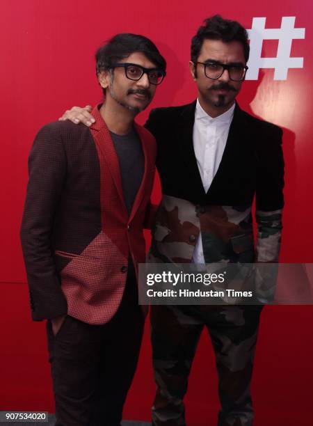 Artists Thukral & Tagra during the launch of Audi Q5 at GMR Grounds, Aerocity, on January 18, 2018 in New Delhi, India. Audi has launched the new...