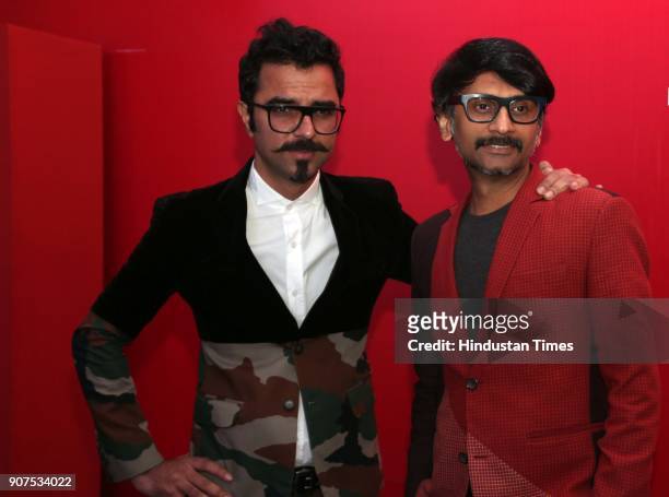 Artists Thukral & Tagra during the launch of Audi Q5 at GMR Grounds, Aerocity, on January 18, 2018 in New Delhi, India. Audi has launched the new...