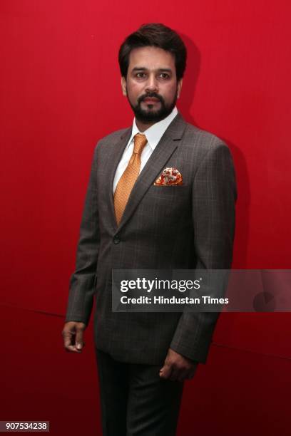 Anurag Thakur during the launch of Audi Q5 at GMR Grounds, Aerocity, on January 18, 2018 in New Delhi, India. Audi has launched the new second-gen Q5...