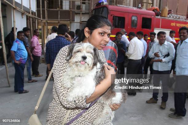 More than 150 people were rescued after the fire broke out in a 26-storey residential building, Giriraj Heights, Panchpakhadi, on January 19, 2018 in...