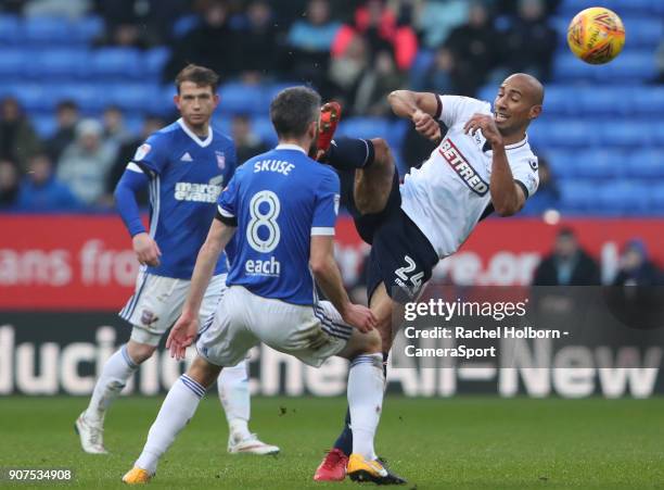 Bolton Wanderers Karl Henry and Ipswich Town's Cole Skuse during the Sky Bet Championship match between Bolton Wanderers and Ipswich Town at Macron...