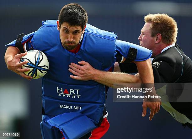 Paul Williams makes a break during an Auckland training session at Unitec on September 15, 2009 in Auckland, New Zealand.