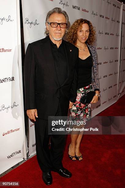 Actor Harvey Keitel and wife Daphna Kastner attend the Premiere of "Bright Star" Presented by Vanity Fair & Apparition at Paris Theatre on September...