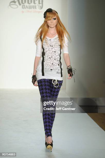 Model walks the runway at Abbey Dawn by Avril Lavigne showcasing its fall/holiday 2009 collection, available exclusively at Kohl's, at "STYLE360 at...