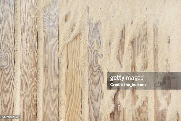 high angle view of boardwalk with sand - sand stock pictures, royalty-free photos & images