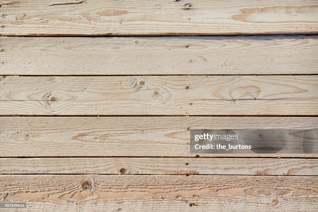 High angle view of boardwalk with sand