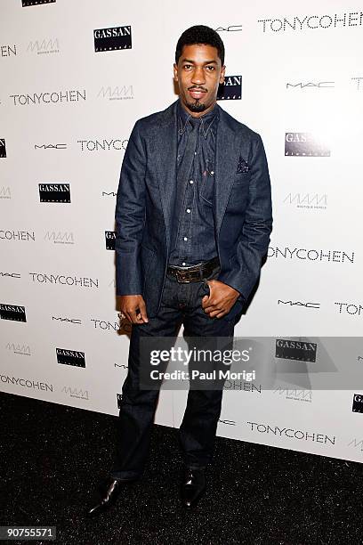 Fonzworth Bentley at the The Tony Cohen Fashion Show celebrated by Miami Boutique Hotels at Bryant Park on September 14, 2009 in New York City.