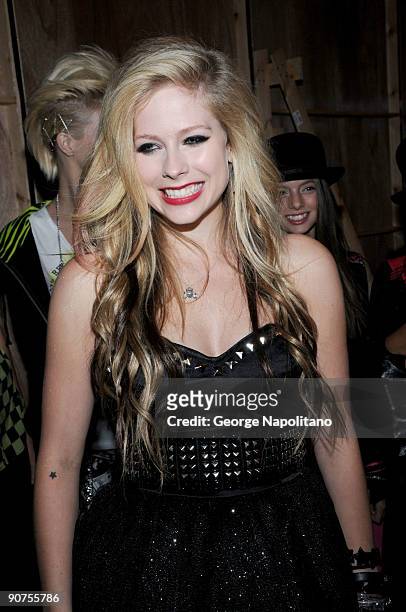 Designer and singer Avril Lavigne introduces the STYLE360's presentation of Abbey Dawn by April Lavigne Spring 2010 at the Metropolitan Pavilion on...
