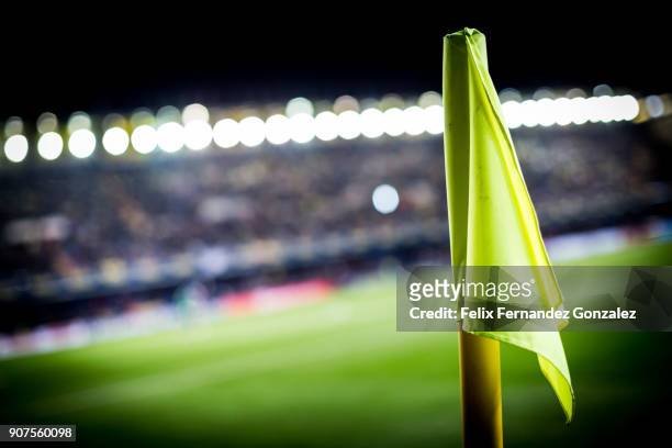 soccer corner flag in the field - corner kick stock pictures, royalty-free photos & images