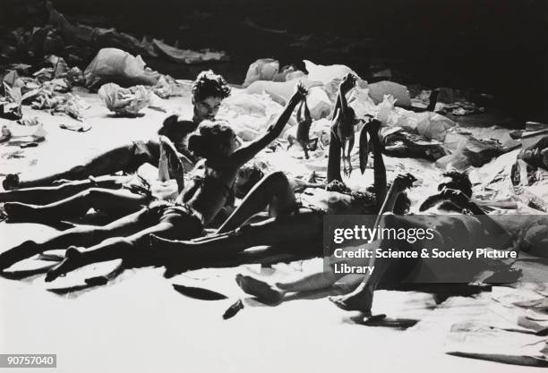 Gelatin silver print. A photograph by Tony Ray-Jones, taken at a performance art piece or 'happening' by Carolee Schneeman, performed in Judson...