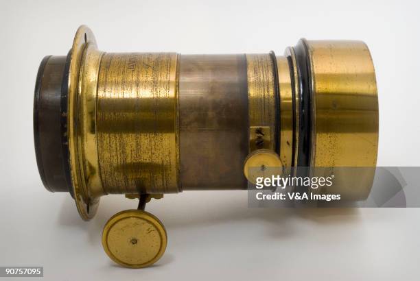 Petzval type lens made by Jamin of Paris, thought to have belonged to pioneering 19th-century photographer Julia Margaret Cameron. The lens has a...