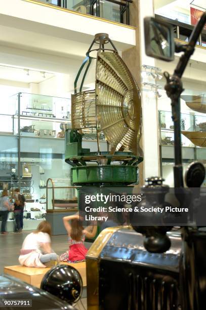 Optic taken from the Eilean Glas Lighthouse, Scalpay Island, Scotland, on display in the Science Museum, 2007. The Eilean Glas optic is based on the...