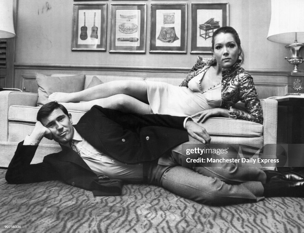 Diana Rigg and George Lazenby, October 1968.