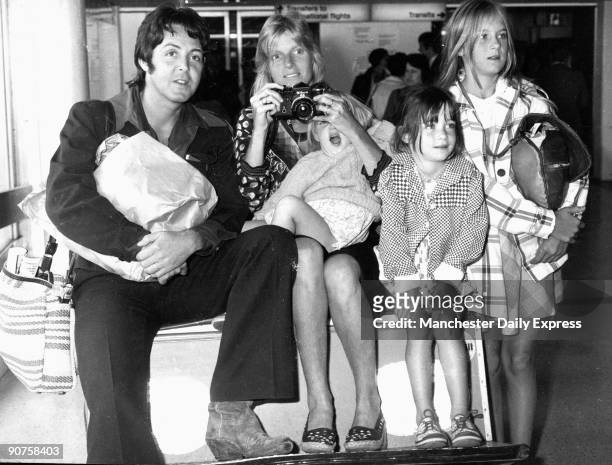 Paul and Linda McCartney with their children James, Mary and Stella.