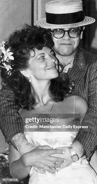 British rock star Elton John married Renate Blauel, a German recording engineer, in 1984, but they divorced four years later.