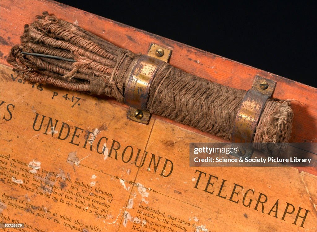 Underground oil-filled telegraph cable system, 1880.