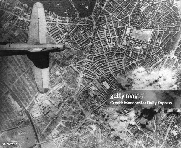 Aerial view of the German city of Hamburg which was heavily bombed by the RAF during the Second World War.