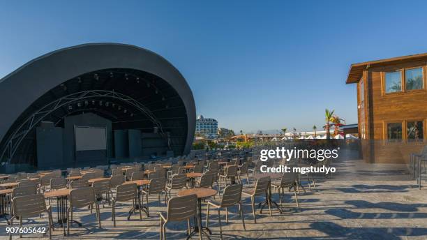 stage of the luxury resort hotel - theater performance outdoors stock pictures, royalty-free photos & images