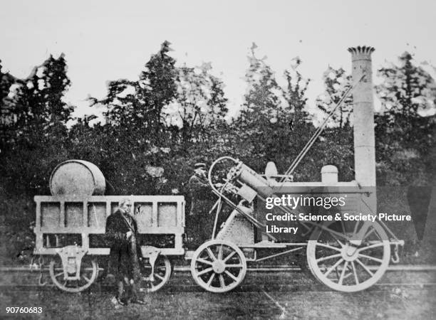 An interestingly faked undated photograph, purporting to be of George Stephenson and the Rocket steam locomotive at around the time of the opening of...