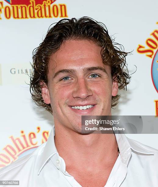 Olympic Swimmer Ryan Lochte attends Cocktails with a Cause benefitting Sophie's Voice Foundation at the Hearst Tower on September 14, 2009 in New...