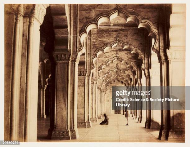 Photograph of the Moti Masjid at Agra Fort, India, taken by Samuel Bourne. The Moti Masjid was built between 1646 and 1653. One of the most beautiful...