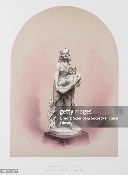 Chromolithograph by Clay, Cosack & Co of a sculpture made by Francesco Barzaghi of Milan, Italy. Colour plate from 'Treasures of art, industry and...