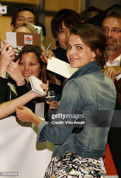 Actress Keri Russell attends the "Leaves Of Grass" Premiere held at the Ryerson Theatre during the 2009 Toronto International Film Festival on...