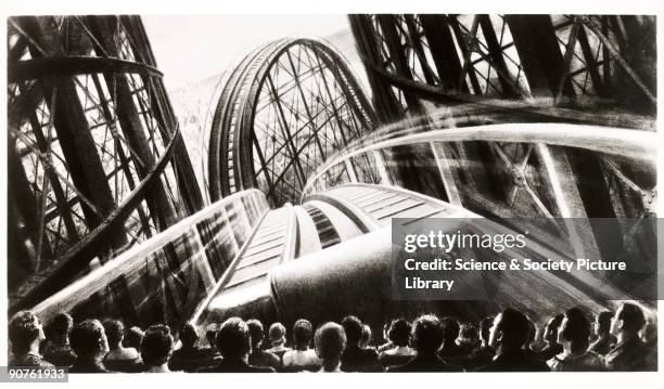 Cinerama used three synchronised projectors, projecting film onto a deeply curved screen to produce images with an extremely wide angle of view -...