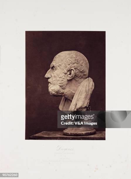Photograph by Roger Fenton . This Classical sculpture is of the Greek philosopher Diogenes of Sinope , most famous as the tutor of Alexander the...