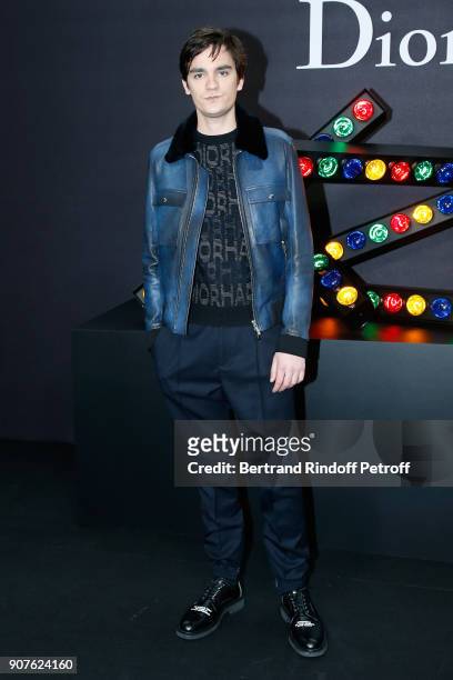 Alain-Fabien Delon attends the Dior Homme Menswear Fall/Winter 2018-2019 show as part of Paris Fashion Week on January 20, 2018 in Paris, France.