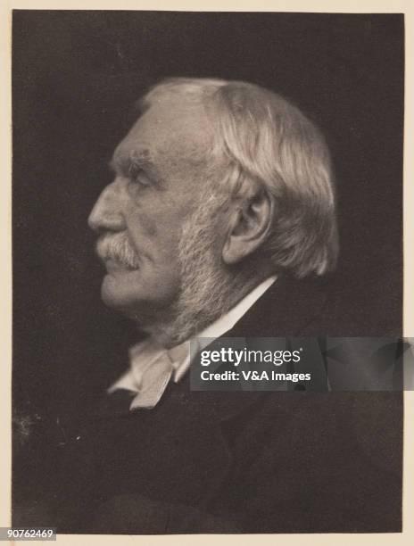 Platinum print photograph by Frederick Hollyer of British soldier and Indian administrator Sir Richard Strachey . Strachey was a member of the...