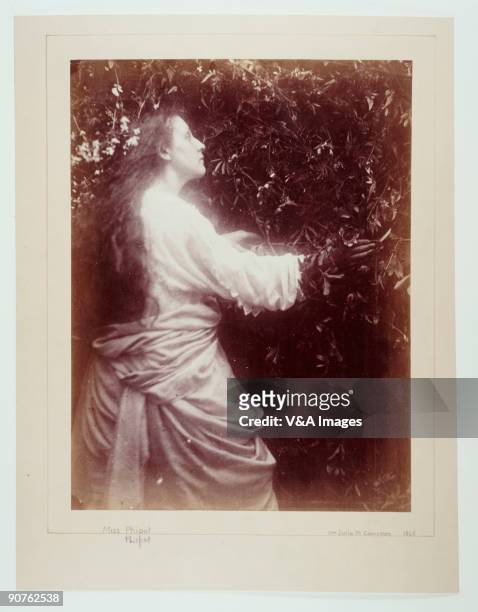 Albumen print, photograph of Mary Hillier , by Julia Margaret Cameron whose photographic portraits are considered among the finest in the early...