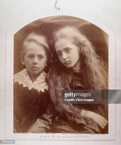 Photograph by Julia Margaret Cameron of the Earl of Lichfield's children, Lady Florence Beatrice Anson and the Hon Claude Anson. Cameron's...