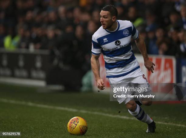 Conor Washington of Queens Park Rangers in action during the Sky Bet Championship match between Queens Park Rangers and Middlesbrough at Loftus Road...