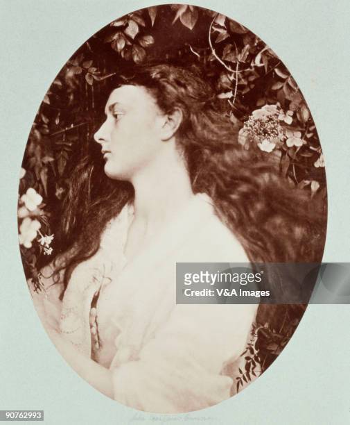 Photograph by Julia Margaret Cameron of Alice Liddell who, as a child, was photographed by Lewis Carroll . He wrote 'Alice in Wonderland' and...