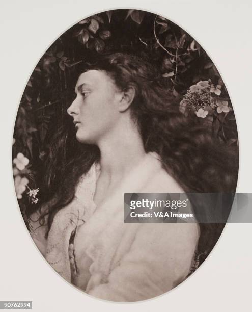 Photograph by Julia Margaret Cameron of Alice Liddell who, as a child, was photographed by Lewis Carroll . He wrote 'Alice in Wonderland' and...