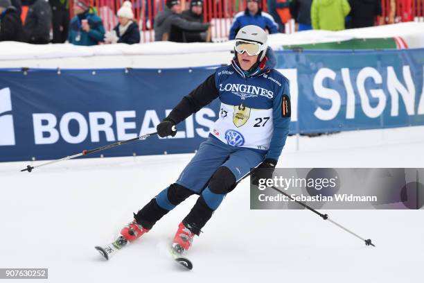 Thomas Sedran takes part in the KitzCharityTrophy on January 20, 2018 in Kitzbuehel, Austria.