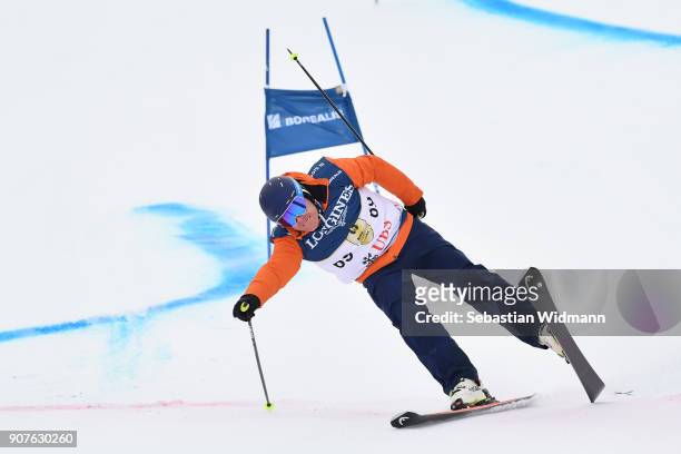 Didier Cuche takes part in the KitzCharityTrophy on January 20, 2018 in Kitzbuehel, Austria.