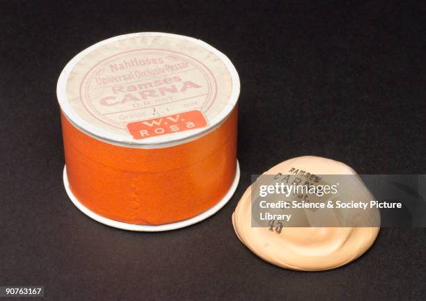 Rubber diaphragm, �Ramses� �Carna� type, size 45, with original box. Made in Germany.