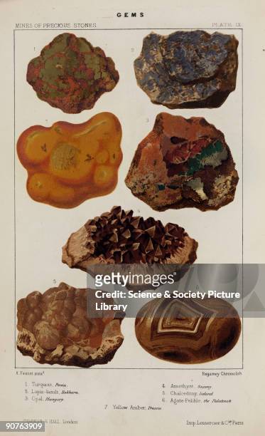 Turquoise, Persia, ; lapiz-lazuli, Bokhara, ; opal, Hungary; amethyst, Saxony, Germany; chalcedony, Ireland; agate-pebble, the Palatinate ; yellow...
