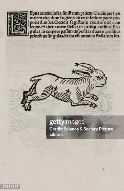 Woodcut from �Poetica astronomica� published in Venice in 1488. This work has been attributed to Hyginus who was born in Spain in about 60 BC. It was...