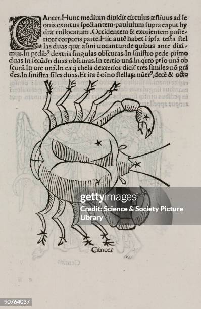 Woodcut from �Poetica astronomica� published in Venice in 1488. This work has been attributed to Hyginus who was born in Spain in about 60 BC. It was...