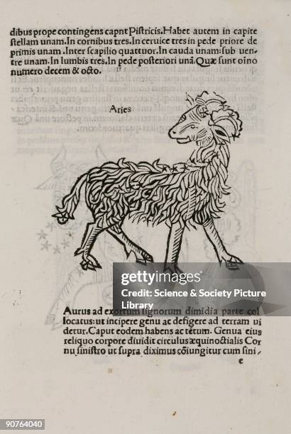 Woodcut from �Poetica astronomica� published in Venice in 1488. This work has been attributed to Hyginus who was born in Spain in about 60 BC. It was...