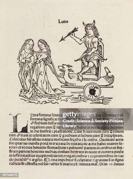 Woodcut incorporating symbolic elements, each with a different mythical or astrological meaning that would have been easily understood by fifteenth...